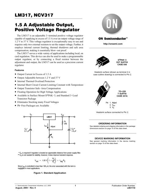 voltage regulator lm317t